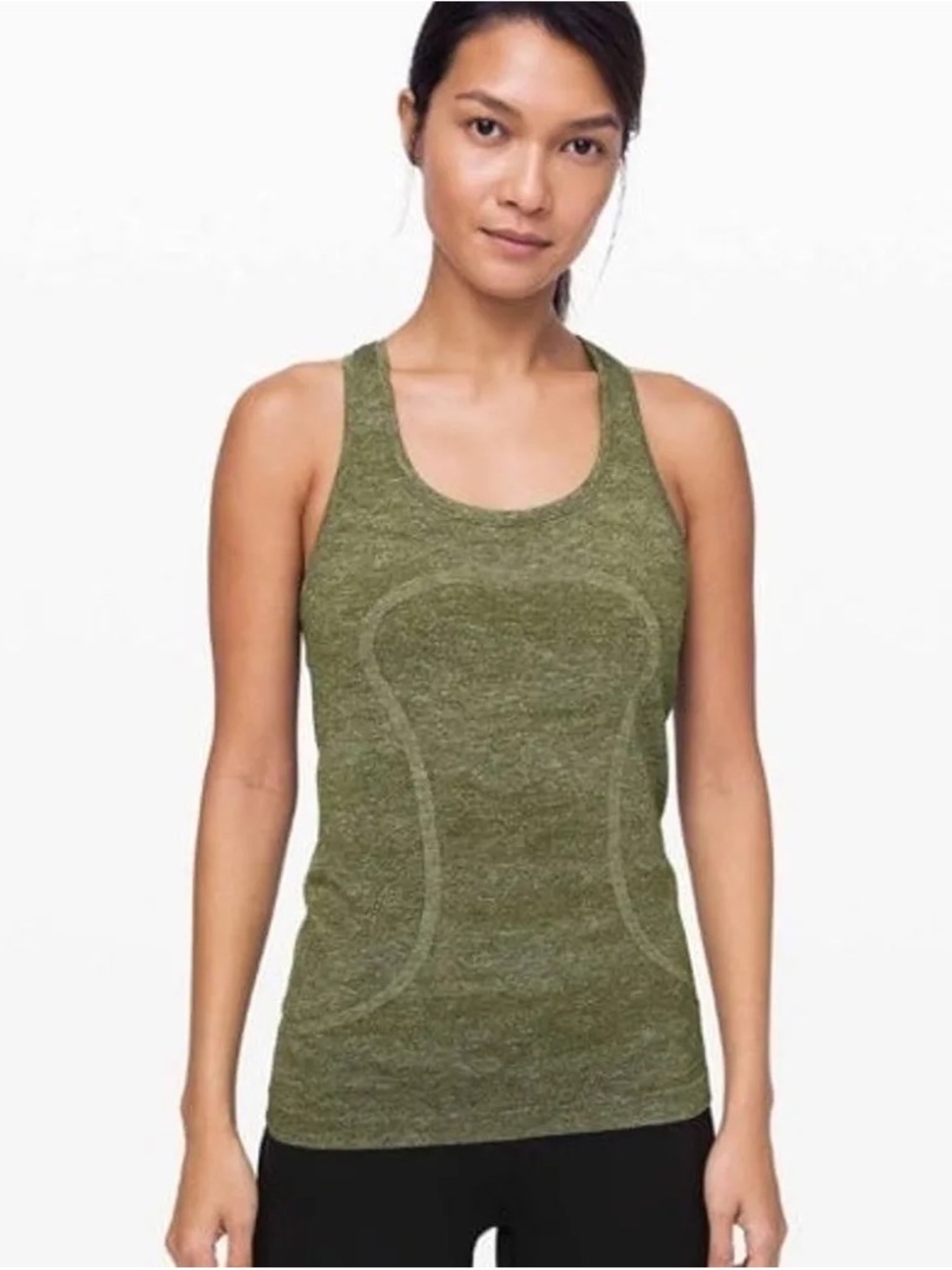 lululemon athletica Olive Green Seamless Racerback Tank